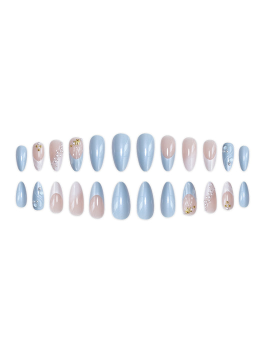 Uñas Postizas 3D Perla Dorada Serie Ocean - Diseño Premium XINGX - Image 9