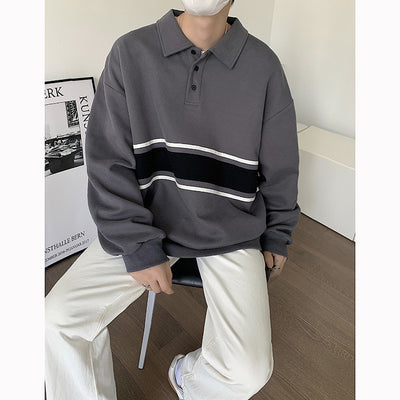 Polo Hoodie Combinado de Colores para Hombre - Image 13