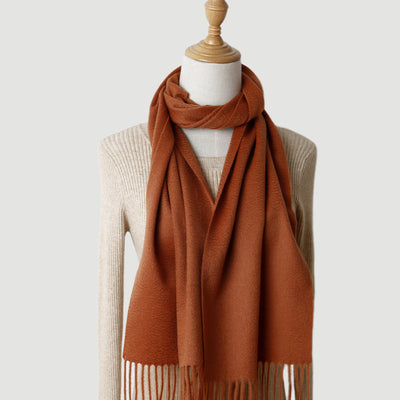 Bufanda de Cachemira Pura Colores Sólidos para Otoño e Invierno - Image 5