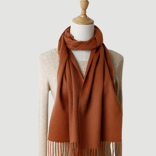 Bufanda de Cachemira Pura Colores Sólidos para Otoño e Invierno - Image 5