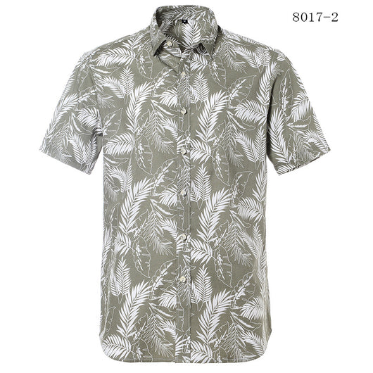Camisa de manga corta estampada para hombre estilo europeo - Image 11