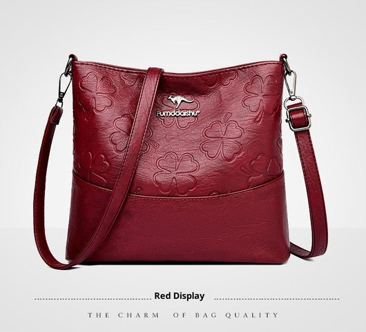 Bolso Bucket de Cuero Genuino con Grabado - Gran Capacidad para Mujer - Image 20