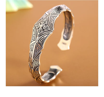 Pulsera Vajra Punk Plata para Hombre - Diseño Retro Personalidad - Image 11