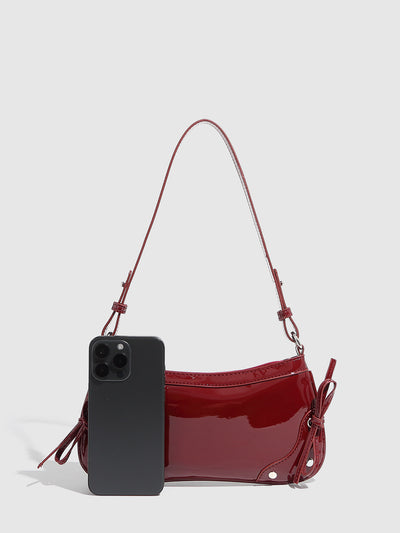 Bolso Bandolera Cuadrado Pequeño con Doble Moño - Diseño Minimalista Liso - Image 29
