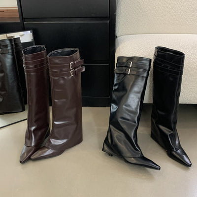 Botas de Moda Temperament Wild con Caña - Image 23