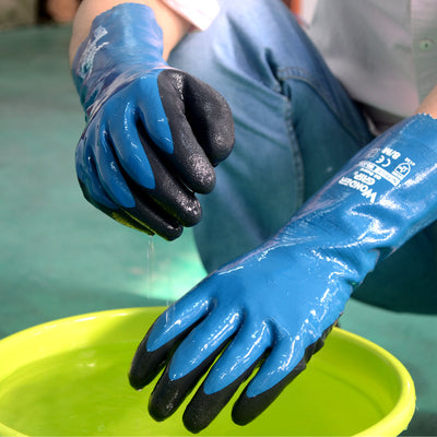 Guantes de Trabajo Largos Impermeables Recubiertos de Nitrilo - Image 9