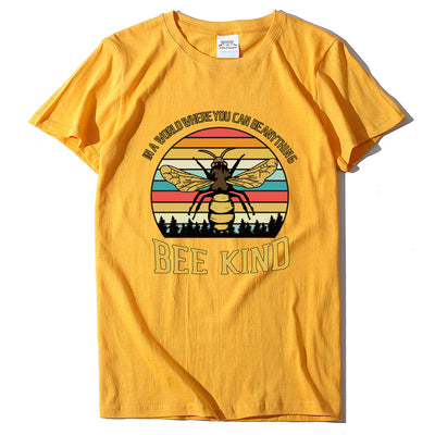 Camiseta Suelta Estampado Abeja con Letras - Diseño Moderno y Cómodo - Image 7