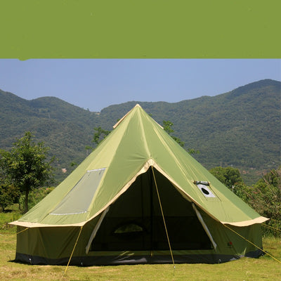 Tienda Yurt Glamping con Chimenea y Protección Solar - Image 4