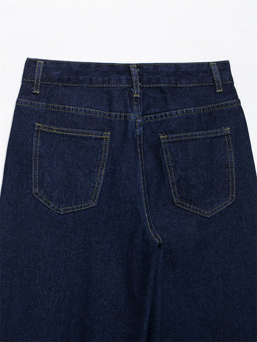 Conjunto Denim Vintage Azul Suelto - Camisa Manga Larga y Pantalón - Image 13