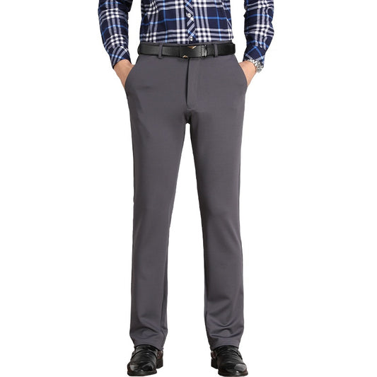 Pantalones de Seda Helada para Hombre - Corte Recto Casual Profesional - Image 2