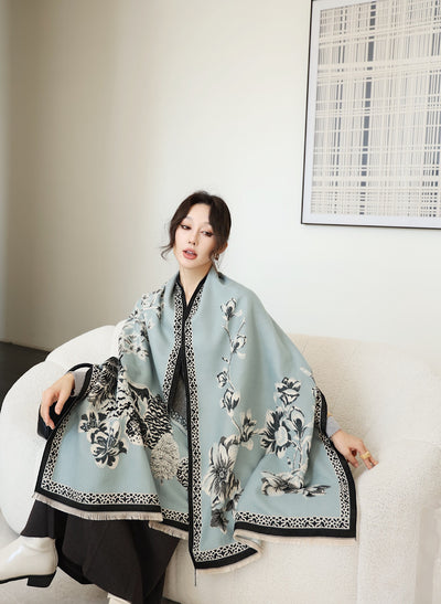 Chal Versátil de Oficina Estilo Coreano para Otoño e Invierno - Image 24