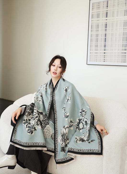 Chal Versátil de Oficina Estilo Coreano para Otoño e Invierno - Image 24