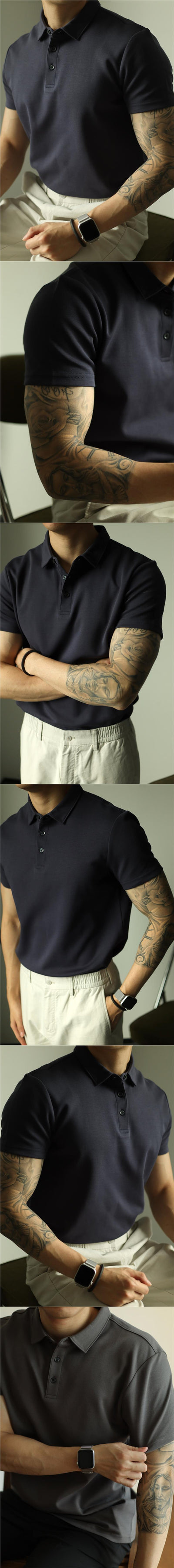 Polo Ejecutivo Primavera Verano Hombre Manga Corta - Image 13