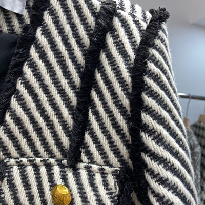 Abrigo Tweed con Plumón para Otoño e Invierno - Image 8