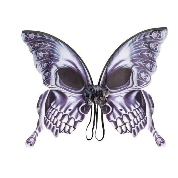 Alas de Mariposa Halloween con Calavera Fluida
