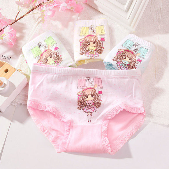Calzones Triangulares de Algodón Suave con Estampado Lindo para Mujer