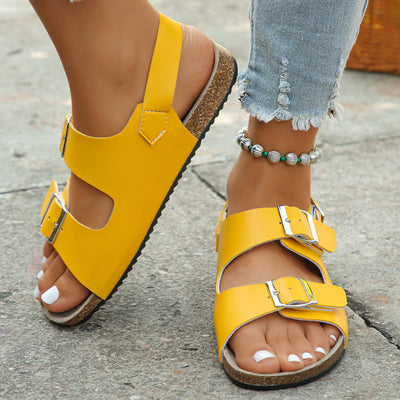 Sandalias Planas para Mujer con Hebilla Cuadrada y Suela Gruesa - Image 28