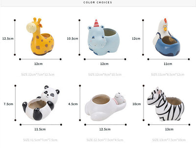 Maceta Decorativa de Animales Divertidos para Suculentas - Image 8