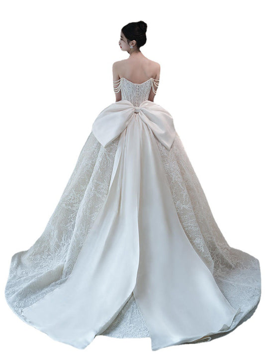Vestido de Novia Bandeau Master Elegante Francés - Image 2