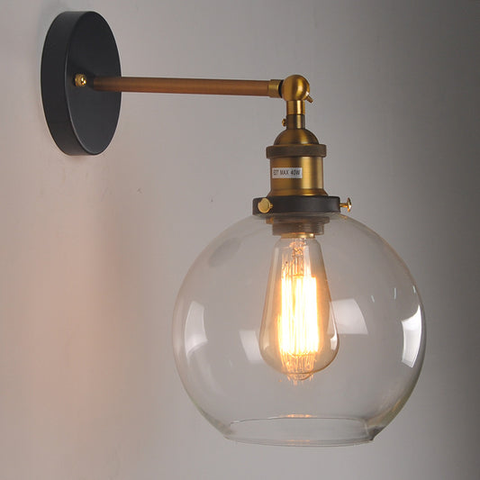 Lámpara de Pared Esférica Retro para Cafeterías - Diseño Industrial Vintage