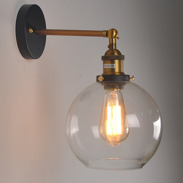 Lámpara de Pared Esférica Retro para Cafeterías - Diseño Industrial Vintage