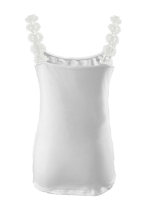 Chaleco Suelto de Encaje y Puntada Sólida para Primavera y Verano - Image 5