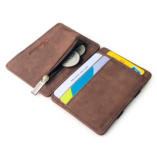 Billetera Mágica de Cuero Mate Estilo Coreano Versátil - Image 2