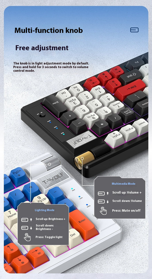 Teclado Mecánico Gaming con Carga Bluetooth - Image 12