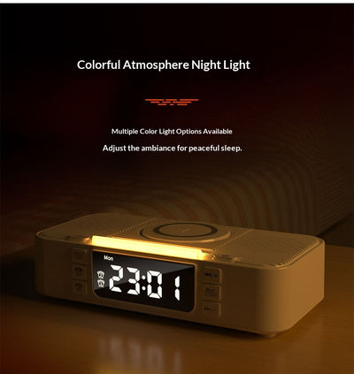 Lámpara Nocturna Inteligente con Carga Inalámbrica y Parlantes Bluetooth Duales - Image 11