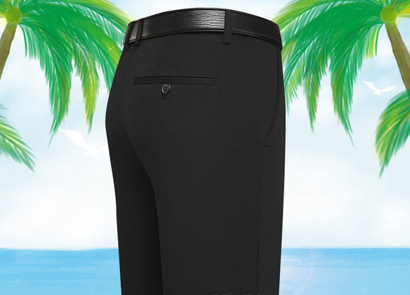 Pantalones Casuales Holgados para Hombre Cintura Alta Corte Recto