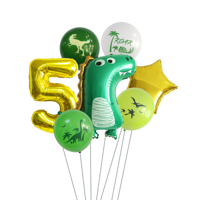 Set de Globos Números Aluminio Dinosaurio para Fiesta Temática Jungle - Image 14