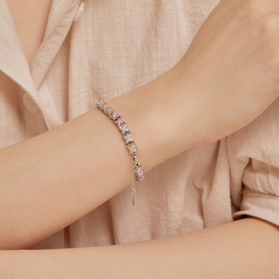 Pulsera de Plata Esterlina para Mujer con Circones de Colores - Image 11