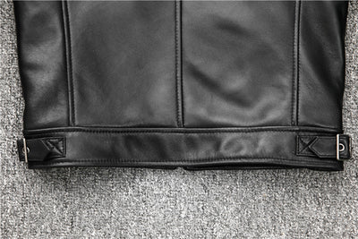 Chaqueta de Cuero Slim Fit con Cuello Mao para Hombre - Image 14