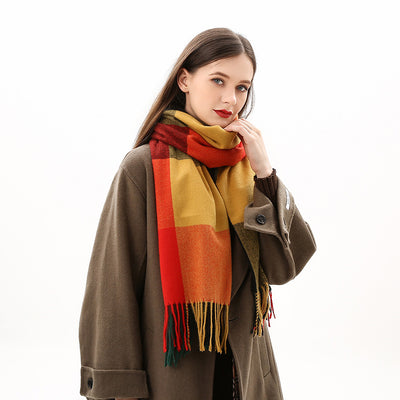 Bufanda Chal Cuadros para Invierno Mujer - Image 11