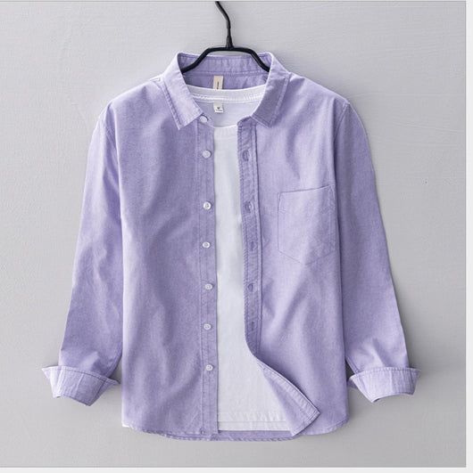 Camisa Hombre Manga Larga Oxford Transpirable Corte Suelto Artesanal - Image 15