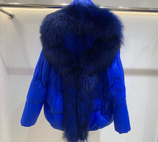 Chaqueta de Plumón con Cuello de Piel de Zorro para Mujer - Image 21