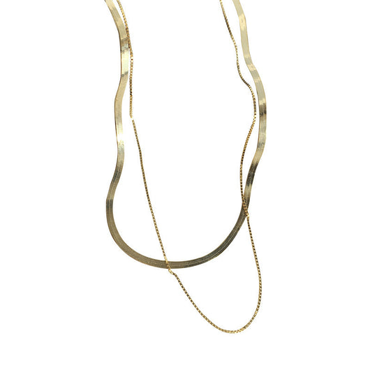 Collar Doble de Plata 925 Estilo Serpiente Retro-Urbano