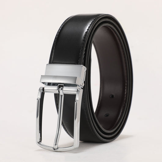 Cinturón de Cuero Genuino para Hombre con Hebilla Reversible - Image 4