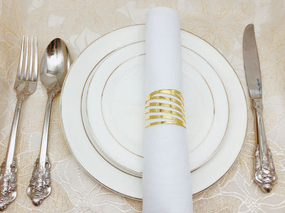 Anillo Servilletero Dorado Estilo Western para Restaurante - Image 7