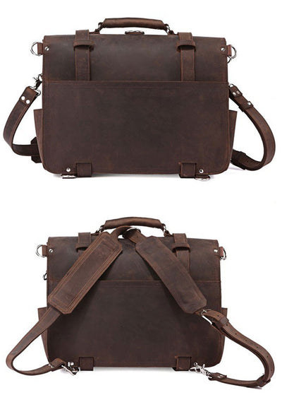 Bolsa de Viaje Vintage Cuero Crazy Horse para Hombre - Image 4