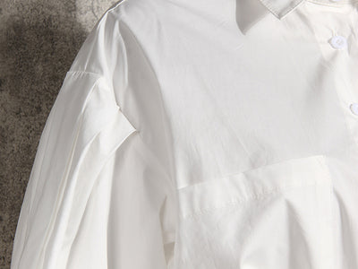 Camisa Blanca de Manga Larga con Cinturón para Mujer - Image 8