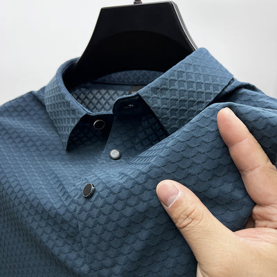 Polo Manga Corta Ice Silk Waffle para Hombre - Image 3