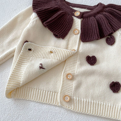 Cardigan Infantil con Corazones Tejidos - Manga Larga - Image 15