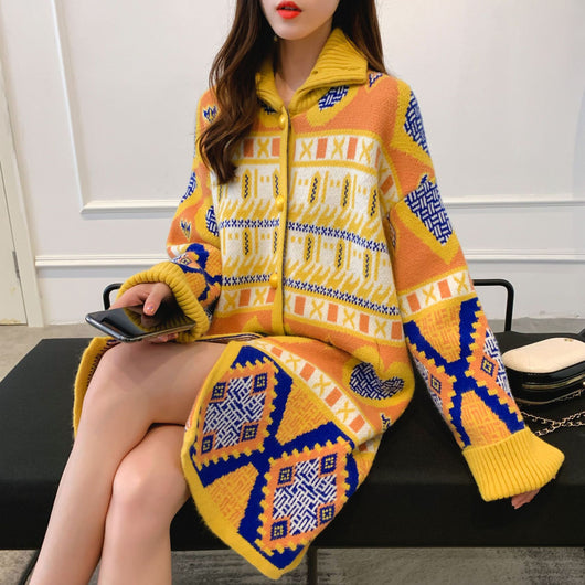 Cardigan Tejido Largo para Mujer - Abrigo Suéter Versátil - Image 11