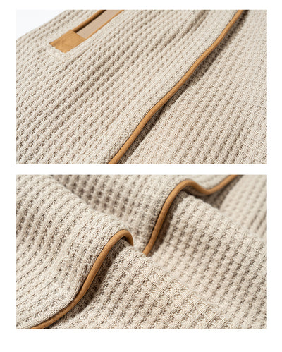 Camisetas Vintage de Algodón con Textura Waffle para Hombre - Image 12