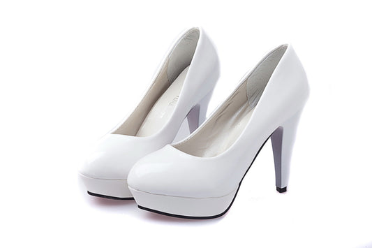 Tacones Altos Impermeables de Charol para Mujer - Image 2