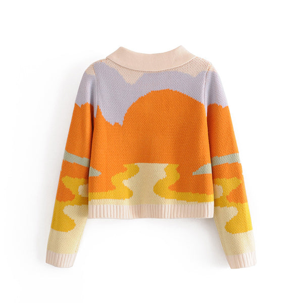 Cardigan Retro de Punto para Mujer - Chaqueta Vintage Elegante