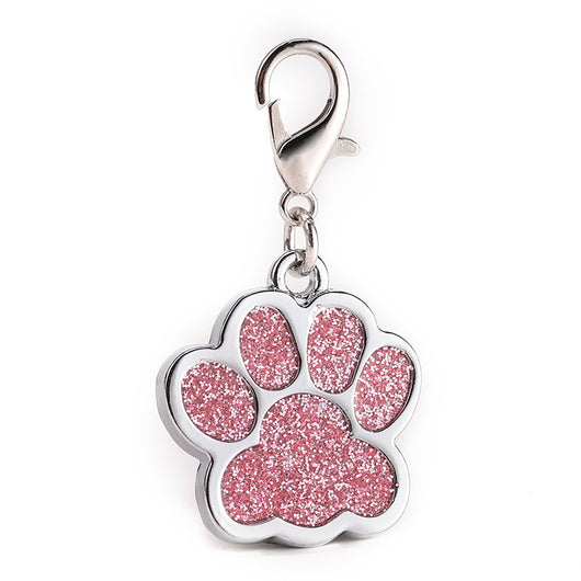 Placa de identificación personalizada para perro con brillo y forma de pata en aleación de zinc - Image 7