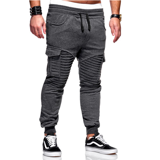 Pantalones de Entrenamiento con Pliegues y Bolsillos Laterales Amplios para Hombre - Image 11