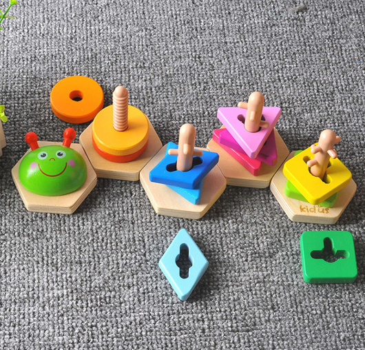 Puzzle de Formas de Madera para Apilar y Clasificar - Image 10